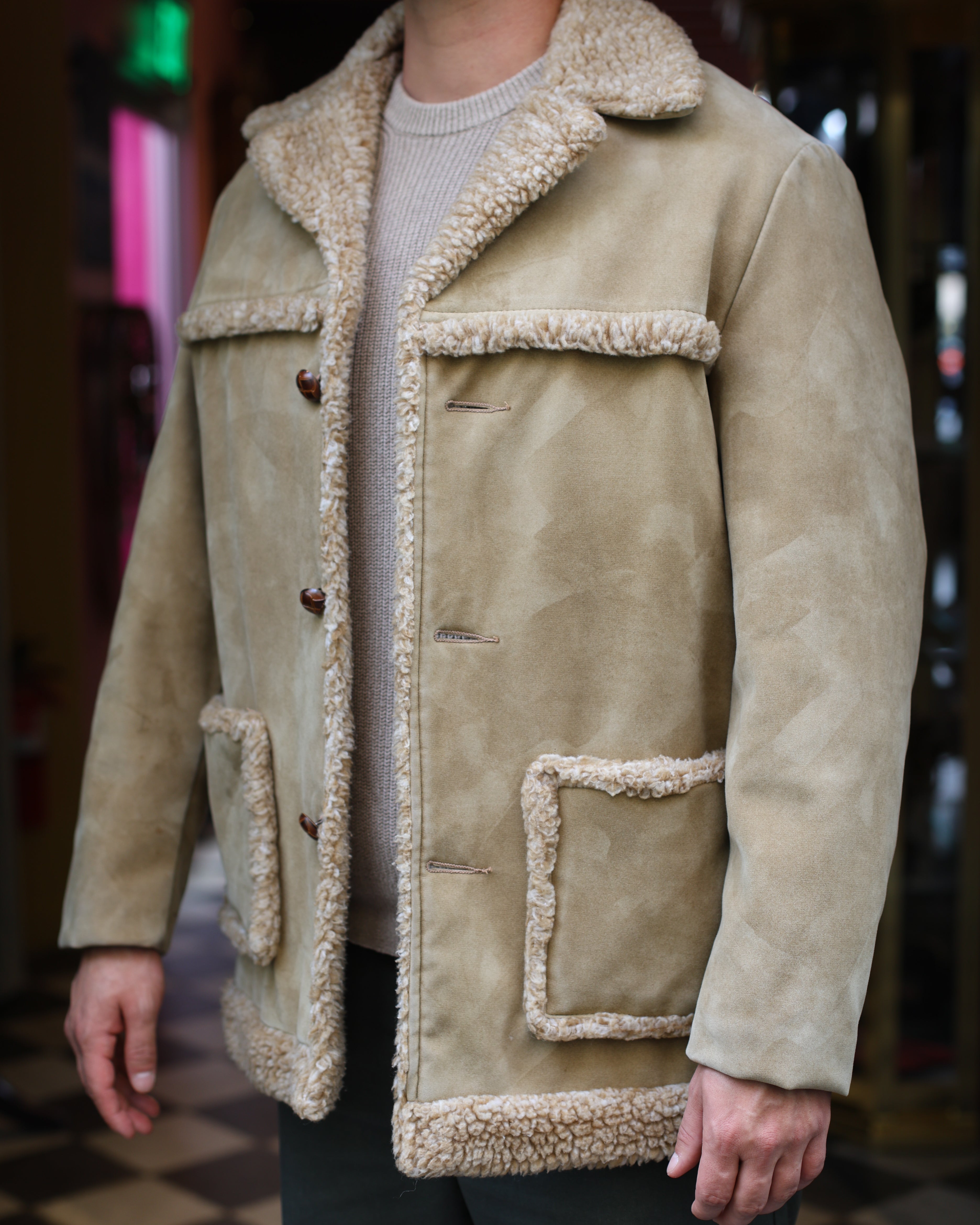 1970s Coat Sherpa Lined Jacket Western Fingerhut – Shop Divine Vintage