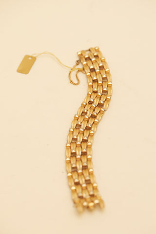 1950's Trifari Gold with Pyramid Accent Bracelet