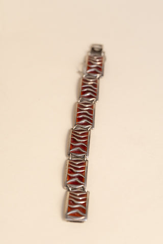 David Anderson 1950's Red Boomerang Bracelet