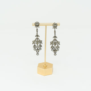 Victorian French Paste Chandelier Screwback Earrings