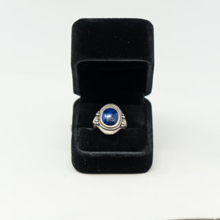 1930's Sterling Silver & Lapis Ring
