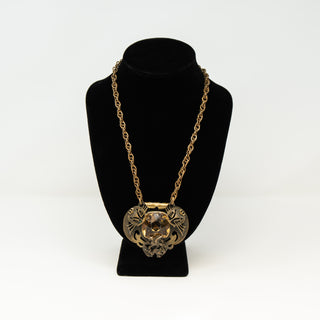 Victorian Stone and Brass Necklace