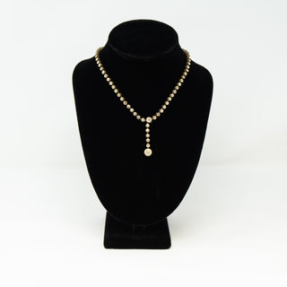Costume Diamond & Brass Necklace