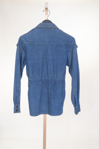 Denim Braided Shoulder Jacket