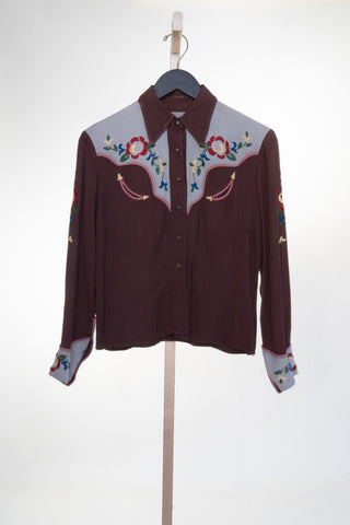 Hand Embroidered Western Blouse