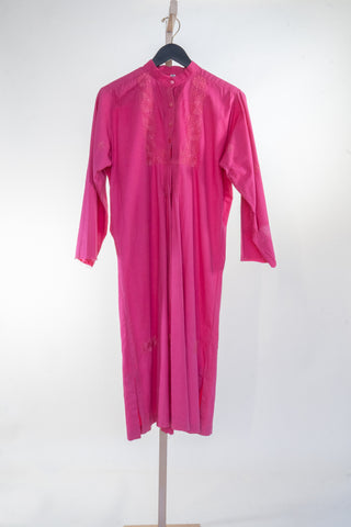 Pink Embroidered Caftan