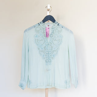 Embroidered Chinese Silk Blouse