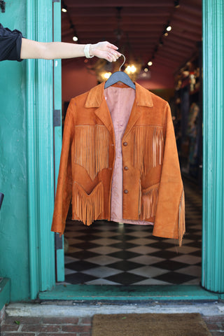 Red Suede Fringe Jacket