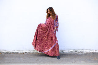 Flowy slender Silk Sari