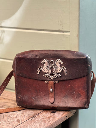 Vintage Leather Horse Buckle Purse