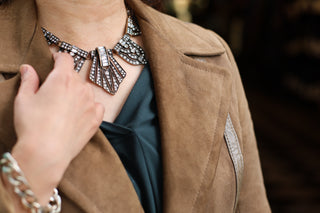 Egyptian Revival Choker w/ Rhinestones
