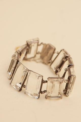 1950's Sterling Clear Crystal Bracelet
