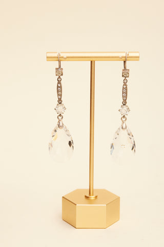 Sterling Deco Crystal Earrings