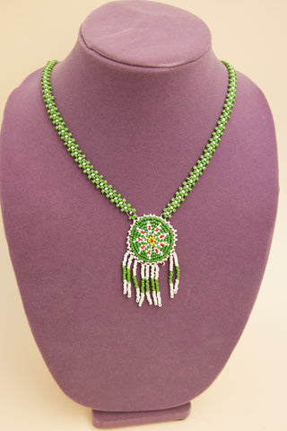 Navajo Wedding Necklace Green