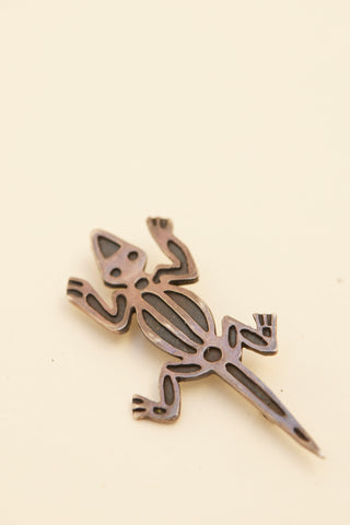 Sterling Silver Lizard Pin