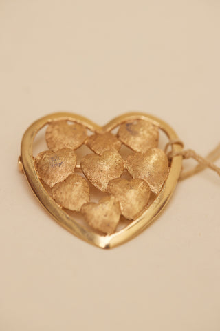 14k Heart pin with hearts