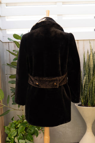 Vintage Double Breasted Boston Faux Fur
