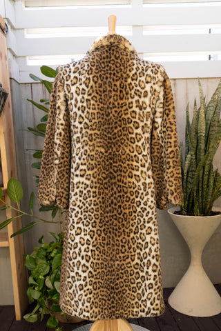 Faux Leopard Coat