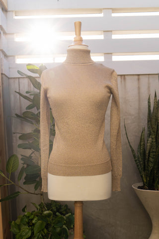 1970's Gold Sparkly Herman Geist Turtleneck