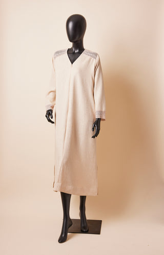1960's Ivory Oscar De La Renta Caftan Dress