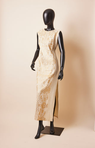 1960's Greek Maxi Toga Dress