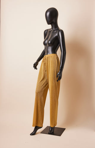 1980's Sheer Gold Drawstring Pants