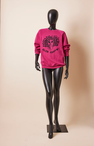 1980's Alice Cooper Pink Crewneck