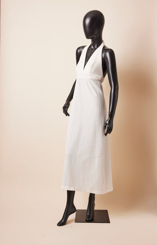 1970's White Marilyn Monroe Inspired Halter Dress