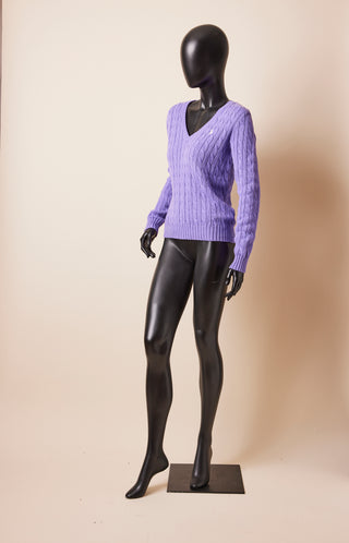 Y2k Ralph Lauren Purple V Neck Sweater