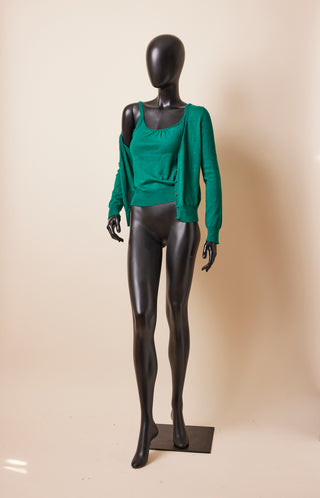 Green Tank And Sweater Set