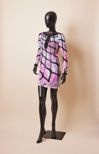 1960's Emilio Pucci Mod Long Sleeve Mini Dress
