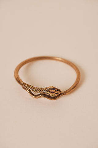 MMA Egyptian Snake Bracelet 24 K Gold Overlay