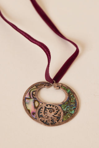 Abalone Mother of Pearl Taxco Pendant