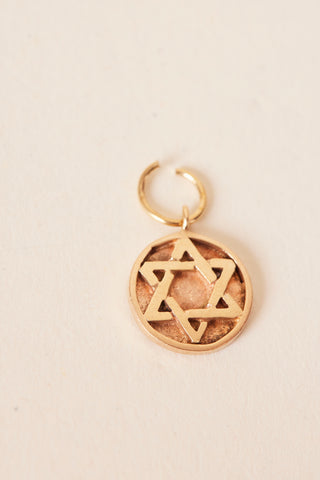 Gold Star of David Pendant